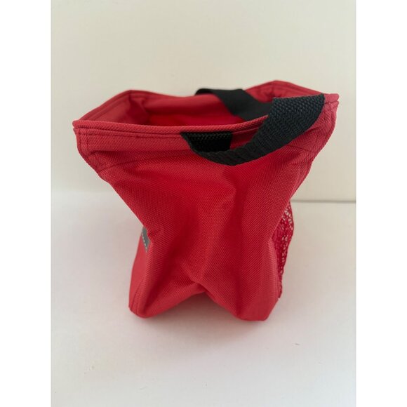 Thirty-One Red Santa Belt Little Carry All W Mesh Pocket approx 6x6 NEW‎ Unused - Picture 2 of 7